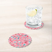 ピンクの歯科パターン ペーパーコースター (インサイチュ)