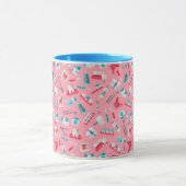 ピンクの歯科パターン マグカップ (中央)