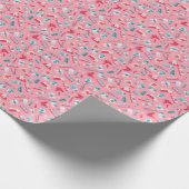 ピンクの歯科パターン ラッピングペーパー (角)