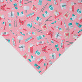 ピンクの歯科パターン 薄葉紙 (詳細)