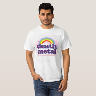 ピンクの死の金属の虹のTシャツ Tシャツ