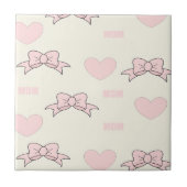 ピンクの母のパターン タイル (正面)