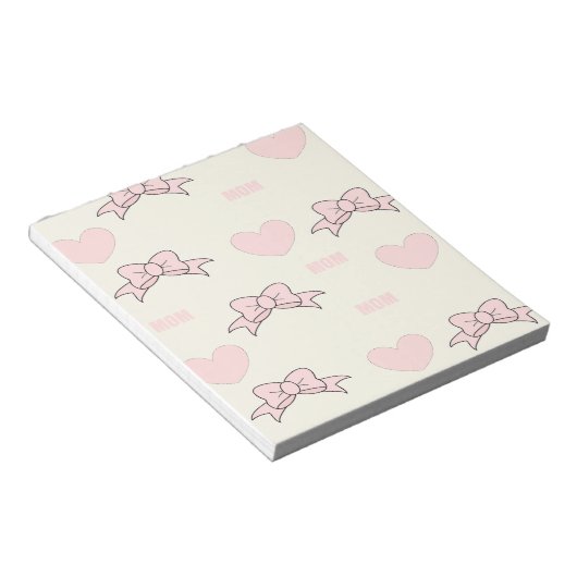 ピンクの母のパターン ノートパッド (アングル)