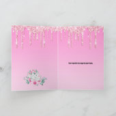 ピンクの母の子供のゾウのバラスペシャル カード (内部)