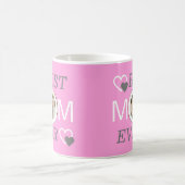 ピンクの母の日の記念最高の酒の母の写真 コーヒーマグカップ (中央)