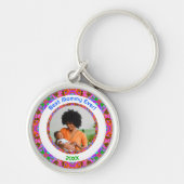 ピンクの母の日モーマ最高のマが今まで写真の贈り物 キーホルダー (正面)