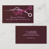 ピンクの毛は名刺を切ります 名刺 (正面/裏面)