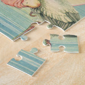 ピンクの毛布に赤ちゃんの女の子とヴィンテージのコウテイペンギン ジグソーパズル (側面)