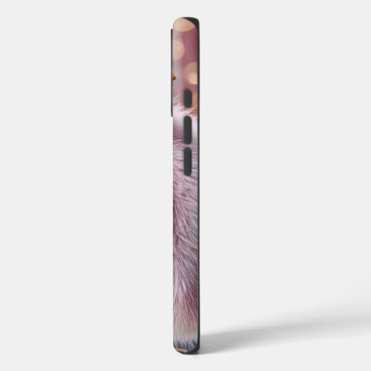 ピンクの毛皮のコートを着たホワイトアヒル Case-Mate iPhoneケース (裏面 / 左)