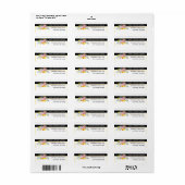 ピンクの民俗花の黒と白モダン結婚の ラベル (フルシート)