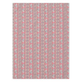 ピンクの民族象パターン テーブルクロス (正面)