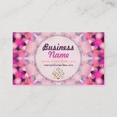 ピンクの気泡バーストエナジー名刺 名刺 (裏面)