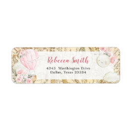 ピンクの気球は彼女の優れたアドレスではない ラベル