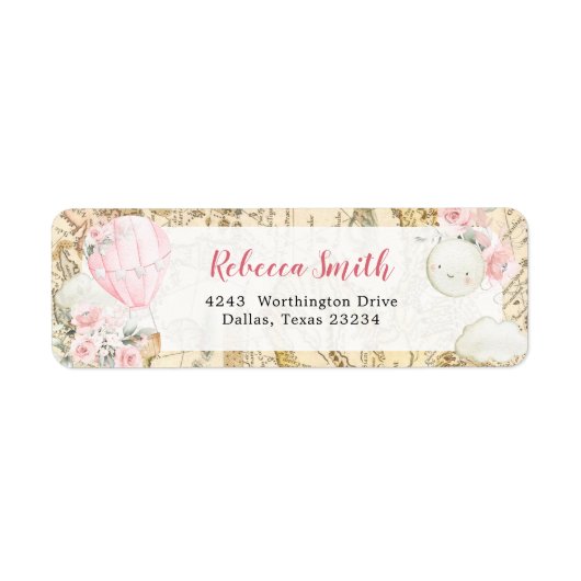 ピンクの気球は彼女の優れたアドレスではない ラベル (正面)