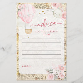 ピンクの気球は彼女は優れたアドバイスカードではない