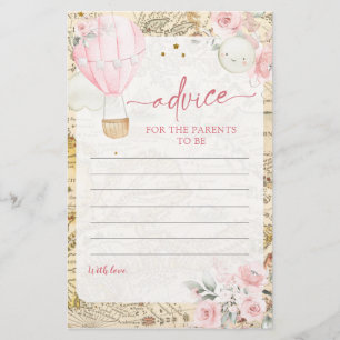 ピンクの気球は彼女は優れたアドバイスカードではない