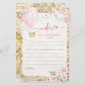 ピンクの気球は彼女は優れたアドバイスカードではない (正面/裏面)