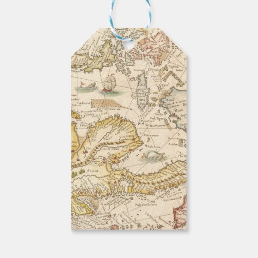 ピンクの気球は彼女は優れたメッセージカードではない ギフトタグ (裏面)