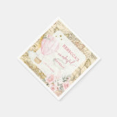 ピンクの気球は彼女は優れた誕生日ではない スタンダードカクテルナプキン (角)