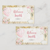 ピンクの気球は彼女は優れた誕生日ではない プレイスカード (正面/裏面)