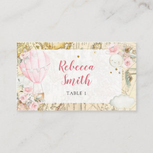 ピンクの気球は彼女は優れた誕生日ではない プレイスカード