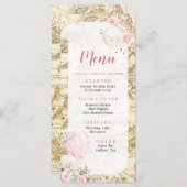 ピンクの気球は彼女は優れた誕生日ではない メニュー (正面/裏面)