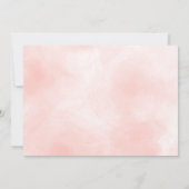 ピンクの水のカラーワールドマップ結婚の値 案内状 (裏面)