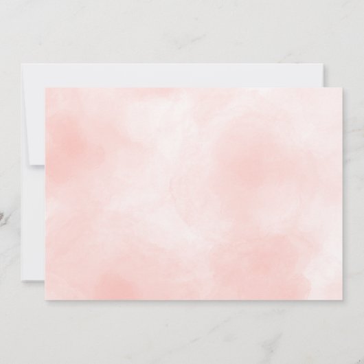 ピンクの水のカラーワールドマップ結婚の値 案内状 (裏面)