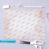 ピンクの水のカラー洗浄カスタムのロゴティッシュ 薄葉紙 (クラフト)