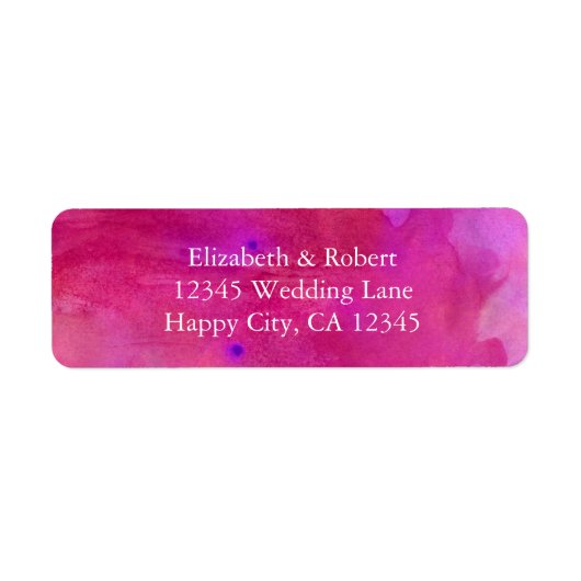 ピンクの水の結婚色 ラベル (正面)