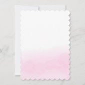 ピンクの水の色きらびやかな小さな星の赤ちゃんシャワー 招待状 (裏面)