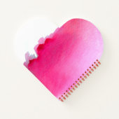 ピンクの水の色のクリエイティブライフ見積 ノートブック (裏面)