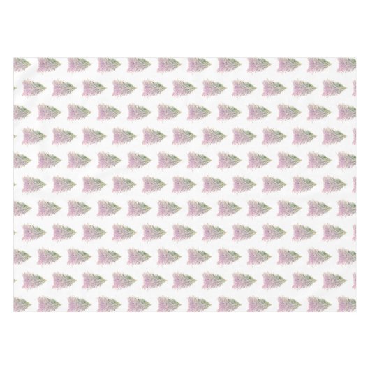 ピンクの水の色のクリスマスツリー芸術的 テーブルクロス (正面(横))