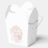 ピンクの水の色のクレスト最初のコミューニオンテイクアウト フェイバーボックス (オープン)