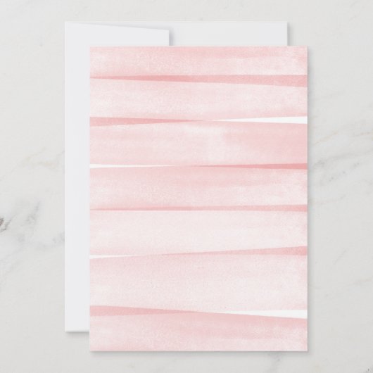 ピンクの水の色のグラデーションOhベビーシャワー招待状 招待状 (裏面)