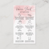 ピンクの水の色のケミカルピールの気に指示 名刺 (正面)