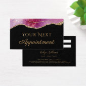 ピンクの水の色のスパークルアポイントメントカード (デスク)