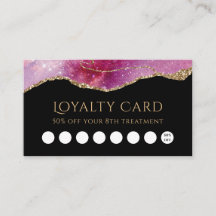 ピンクの水の色のスパークルロイヤリティカード