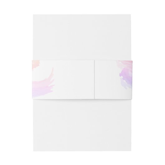 ピンクの水の色のスプラッシュのシ結婚ェーズ 招待状ベリーバンド (裏面例)