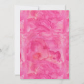 ピンクの水の色のツリーの生活バルミツワー招待状 招待状 (裏面)