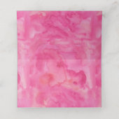 ピンクの水の色のツリーを折り畳んだ人生 プレイスカード (内部開封)