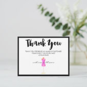 ピンクの水の色のドレスMannequin Poshmarkありがとう ポストカード (スタンド正面)