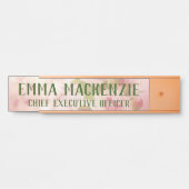 ピンクの水の色のバラぶら下がったのドアの標識名プレート サインプレート (正面)