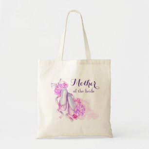 ピンクの水の色のバレエ靴の母の花嫁 トートバッグ