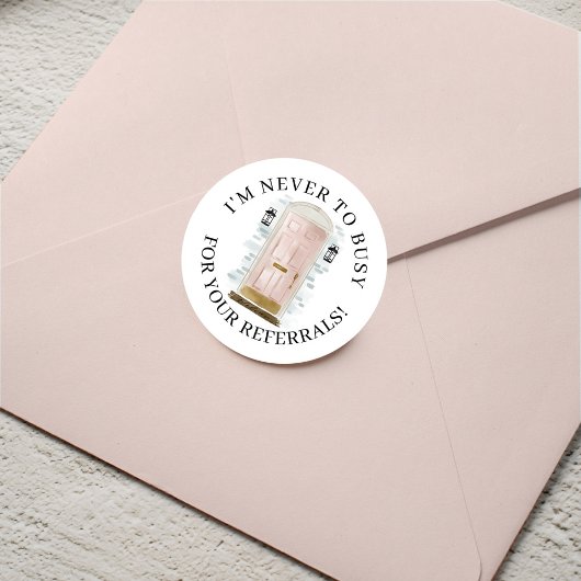 ピンクの水の色のフロントドアの実在不動産紹介 ラウンドシール