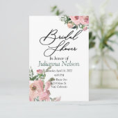 ピンクの水の色のフローラ 招待状 (スタンド正面)