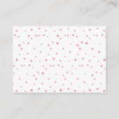 ピンクの水の色のブックリクエスト赤ちゃんシャワーカード エンクロージャーカード (裏面)