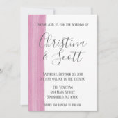 ピンクの水の色のブラシストローク結婚式招待状 招待状 (正面)