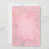 ピンクの水の色のベビーシャワー 招待状 (裏面)