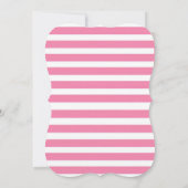 ピンクの水の色のボーガールベビーシャワー 招待状 (裏面)